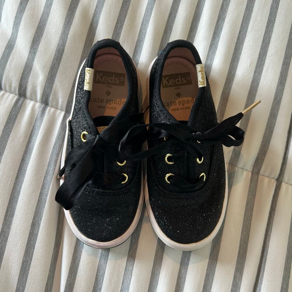 Keds Black Glitter Kids Sneakers